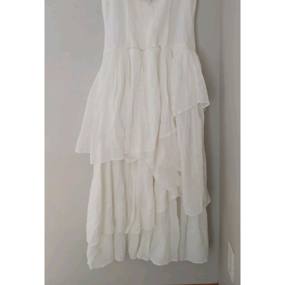 Romantic 100% Cotton Free People In My Dreams White Tiered Maxi Dress - Picture 10 of 10